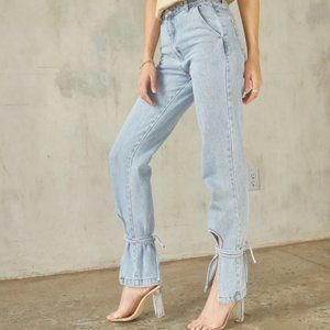 Ankle Tie Jeans